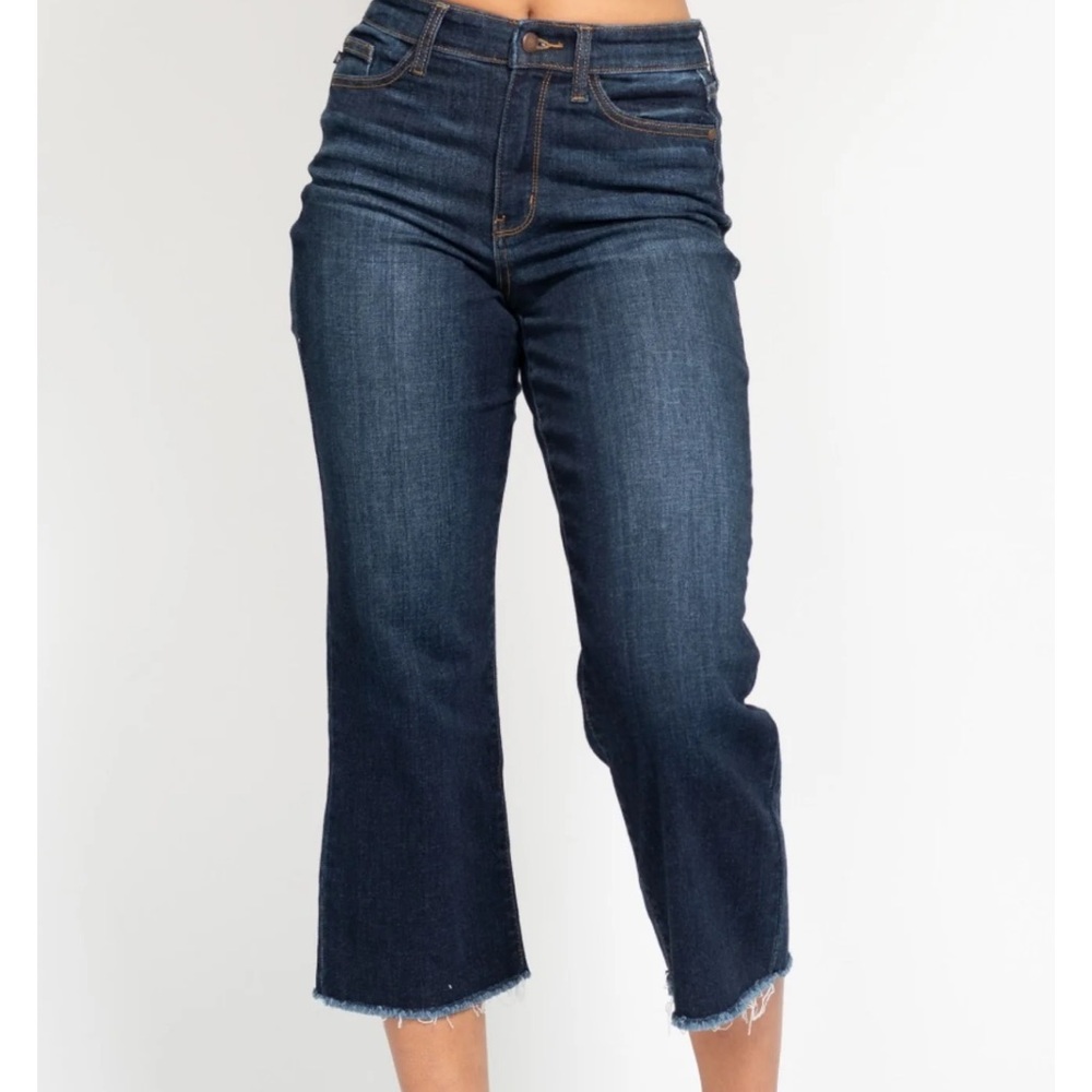 Judy Blue High Waist Wide Leg Cropped Denim- New with tags